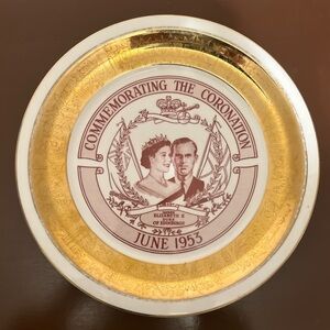Gold and White Commemorative Plate